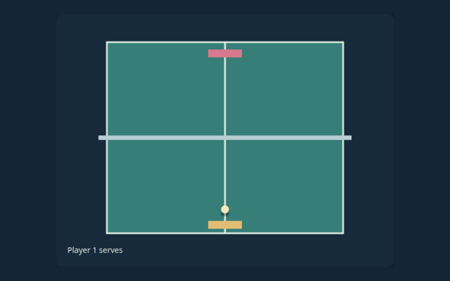 Table Tennis playing interface
